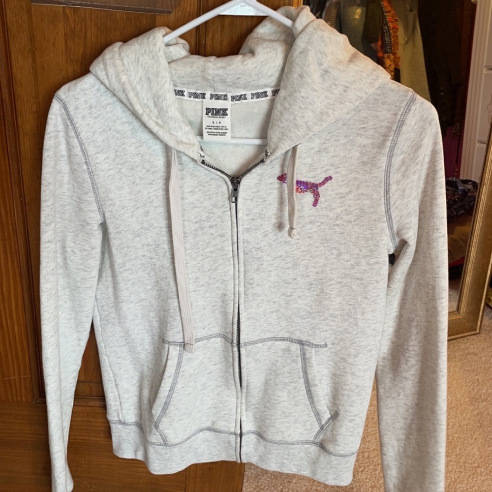 pink zip up